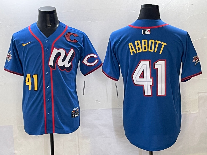 Men 2025 Cincinnati Reds #41 Abbott blue Nike MLB All Star jersey style ->cincinnati reds->MLB Jersey